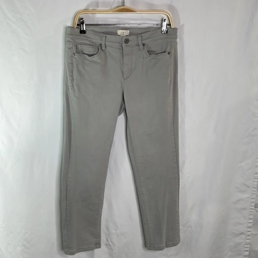 Loft outlet modern denim crop grey jeans